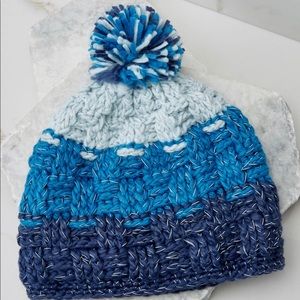 NWT Blue Basket Weave Beanie